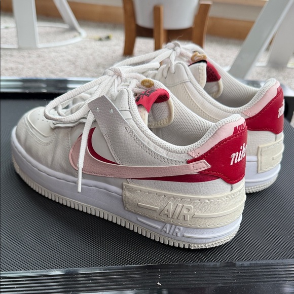 Nike Shoes - Nike AF1 Shadow Sneakers in White, Pink and Red